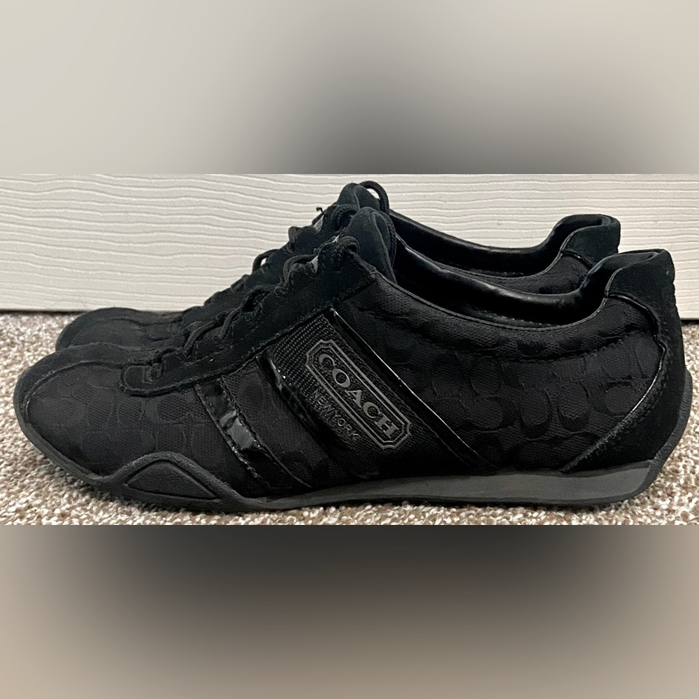 COACH Women's Signature BLACK  Athletic SNEAKERS Shoes~Size 7M~Remonna~